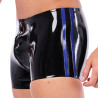 XRUB Latex Short en latex Xrub avec zip Avant/Arrière Noir-Bleu